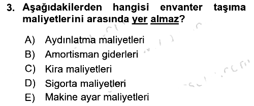 Uluslararası Lojistik 2023-2024 Yaz Okulu Sınavı - 3. soru