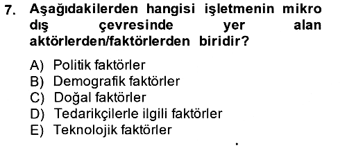 Uluslararası Pazarlama 2014-2015 Ara Sınav - 7. soru