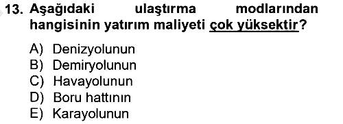Uluslararası Pazarlama 2012-2013 Dönem Sonu Sınavı - 13. soru