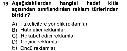 Uluslararası Pazarlama 2013-2014 Dönem Sonu Sınavı - 19. soru