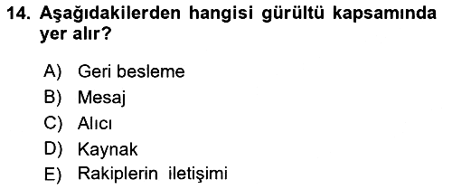 Uluslararası Pazarlama 2018-2019 Yaz Okulu Sınavı - 14. soru