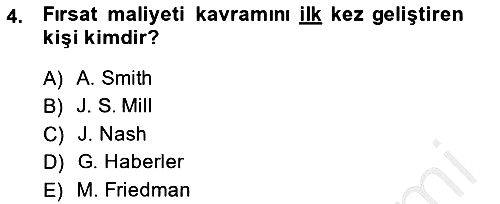 Uluslararası Ticaret 2013-2014 Ara Sınav - 4. soru