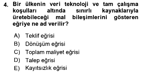 Uluslararası Ticaret 2015-2016 Ara Sınav - 4. soru