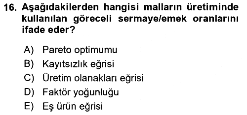 Uluslararası Ticaret 2015-2016 Ara Sınav - 16. soru