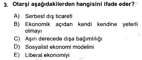 Uluslararası Ticaret 2021-2022 Ara Sınav - 3. soru