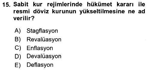 Uluslararası Ticaret 2020-2021 Yaz Okulu Sınavı - 15. soru