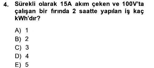 Elektrik Bakım, Arıza Bulma ve Güvenlik 2013-2014 Ara Sınav - 4. soru