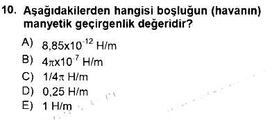 Elektrik Makinaları 2012-2013 Dönem Sonu Sınavı - 10. soru