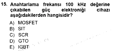 Elektrik Makinaları 2012-2013 Dönem Sonu Sınavı - 15. soru
