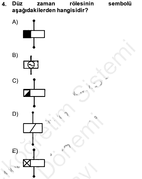 Elektromekanik Kumanda Sistemleri 2013-2014 Dönem Sonu Sınavı - 4. soru