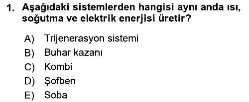 Enerji Analizi 2021-2022 Ara Sınav - 1. soru