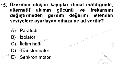 Güç Sistemleri Analizi 2015-2016 Ara Sınav - 15. soru