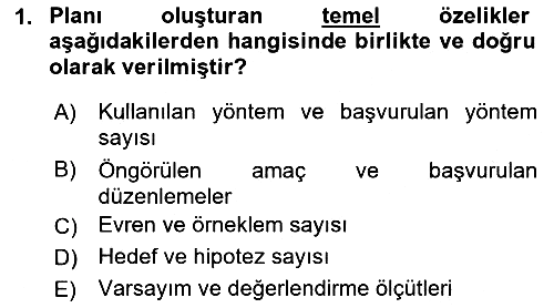 Belediye, İmar ve Gayrimenkul Mevzuatı 2018-2019 Ara Sınav - 1. soru