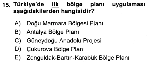 Belediye, İmar ve Gayrimenkul Mevzuatı 2024-2025 Ara Sınav - 15. soru