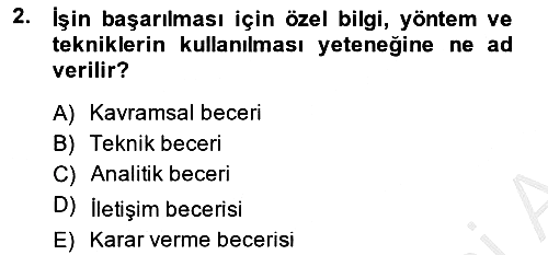 Bina ve Site Yöneticiliği 2013-2014 Ara Sınav - 2. soru