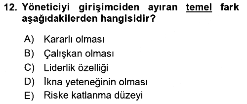 Bina ve Site Yöneticiliği 2018-2019 Ara Sınav - 12. soru
