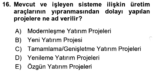 Bina ve Site Yöneticiliği 2021-2022 Ara Sınav - 16. soru