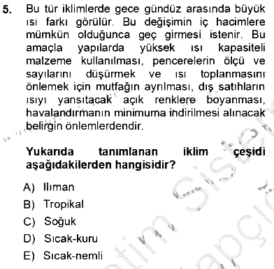 Bina ve Yapım Bilgisi 2012-2013 Ara Sınav - 5. soru