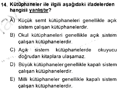 Bina ve Yapım Bilgisi 2014-2015 Ara Sınav - 14. soru