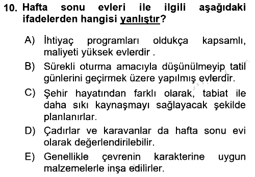 Bina ve Yapım Bilgisi 2017-2018 Ara Sınav - 10. soru