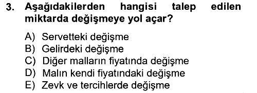 Gayrimenkul Ekonomisi 2012-2013 Ara Sınav - 3. soru