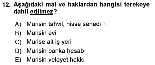 Gayrimenkullerde Vergilendirme 2020-2021 Yaz Okulu Sınavı - 12. soru