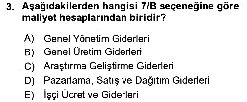İnşaat ve Gayrimenkul Muhasebesi 2018-2019 Dönem Sonu Sınavı - 3. soru