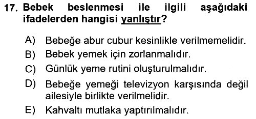 Engelli Bakımı ve Rehabilitasyonunu Planlama 2018-2019 Dönem Sonu Sınavı - 17. soru