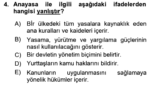 Engelli Mevzuatı ve Meslek Etiği 2023-2024 Dönem Sonu Sınavı - 4. soru