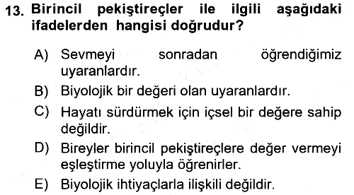 İletişim ve Alternatif İletişim Sistemleri 2017-2018 Dönem Sonu Sınavı - 13. soru