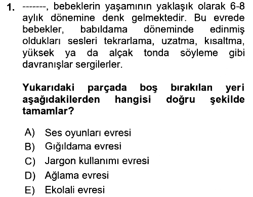 İletişim ve Alternatif İletişim Sistemleri 2022-2023 Yaz Okulu Sınavı - 1. soru