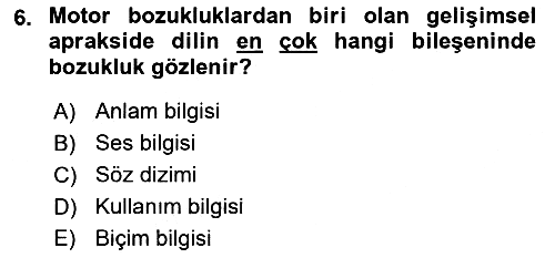 İletişim ve Alternatif İletişim Sistemleri 2022-2023 Yaz Okulu Sınavı - 6. soru