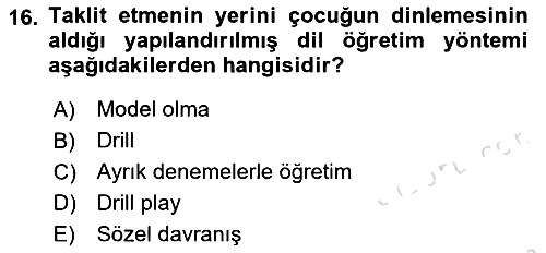 İletişim ve Alternatif İletişim Sistemleri 2023-2024 Yaz Okulu Sınavı - 16. soru