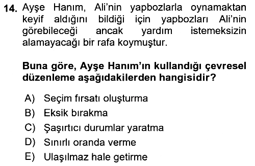 İletişim ve Alternatif İletişim Sistemleri 2024-2025 Yaz Okulu Sınavı - 14. soru