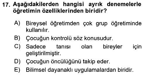 İletişim ve Alternatif İletişim Sistemleri 2024-2025 Yaz Okulu Sınavı - 17. soru