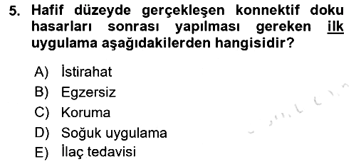 Ortopedik Rehabilitasyon 2019-2020 Ara Sınav - 5. soru