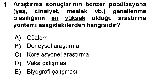 Yaşam Boyu Büyüme ve Gelişim 2024-2025 Ara Sınav - 1. soru
