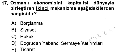 Aile Ekonomisi 2016-2017 3 Ders Sınavı - 17. soru