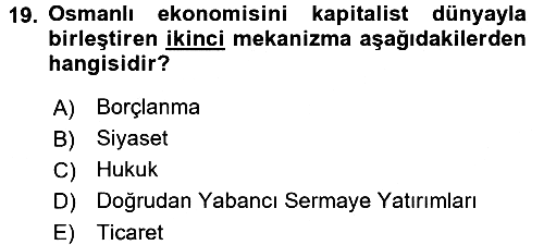 Aile Ekonomisi 2017-2018 3 Ders Sınavı - 19. soru