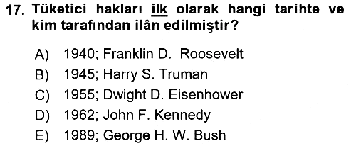 Aile Ekonomisi 2016-2017 Ara Sınav - 17. soru