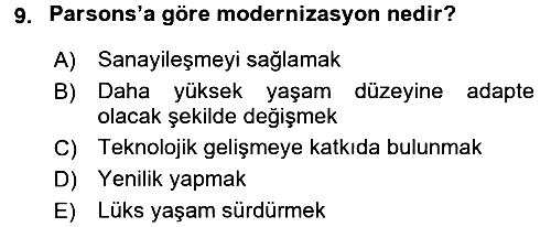 Aile Ekonomisi 2017-2018 Ara Sınav - 9. soru