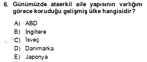 Aile Ekonomisi 2021-2022 Ara Sınav - 6. soru
