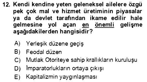 Aile Ekonomisi 2022-2023 Ara Sınav - 12. soru