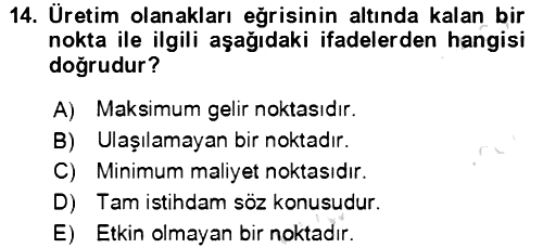 Aile Ekonomisi 2022-2023 Ara Sınav - 14. soru