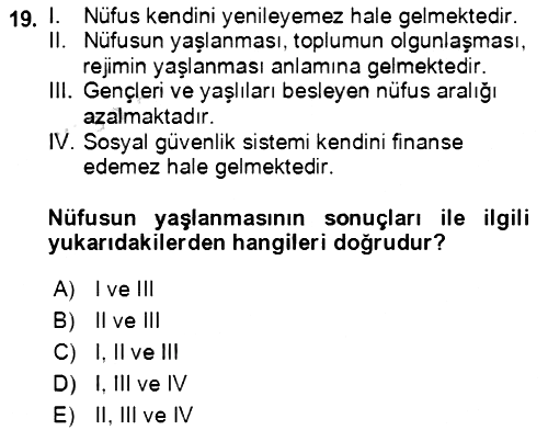 Aile Ekonomisi 2022-2023 Ara Sınav - 19. soru
