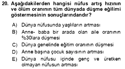 Aile Ekonomisi 2022-2023 Ara Sınav - 20. soru