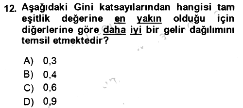 Aile Ekonomisi 2024-2025 Ara Sınav - 12. soru