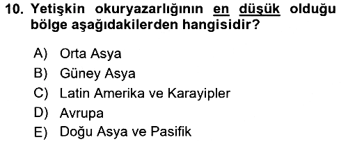 Aile Ekonomisi 2017-2018 Dönem Sonu Sınavı - 10. soru