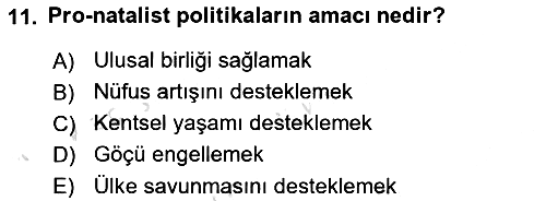 Aile Ekonomisi 2019-2020 Dönem Sonu Sınavı - 11. soru