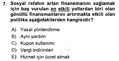 Aile Ekonomisi 2022-2023 Dönem Sonu Sınavı - 7. soru